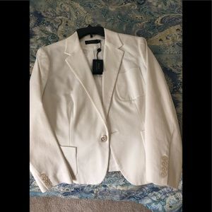 Polo Ralph Lauren White cotton, fully lined cotton Blazer, size 14. Brand new!